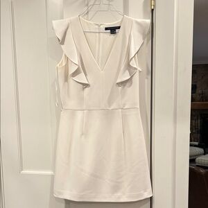 French Connection white Ruffle Mini Dress